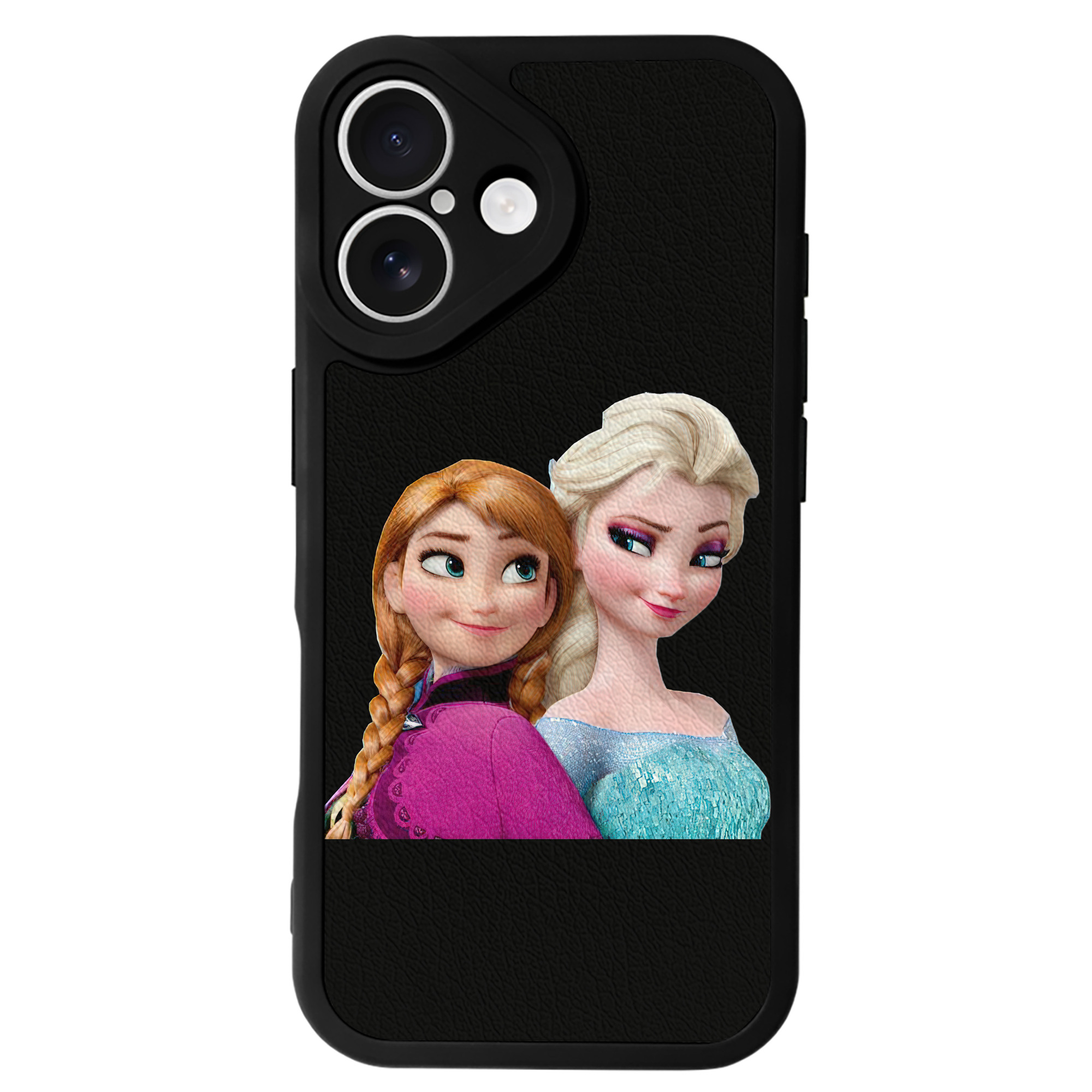 （画像用） アナと雪の女王 アンナ エルサ Frozen Anna Elsa 【iPhone 16シリーズ対応】シリコンスマホケース（レザー調） 材質：シリコン